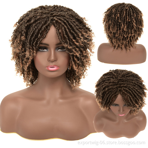Wholesale curly wig for black women african omber glueless cosplay high temperature wigs water wave synthetic wig